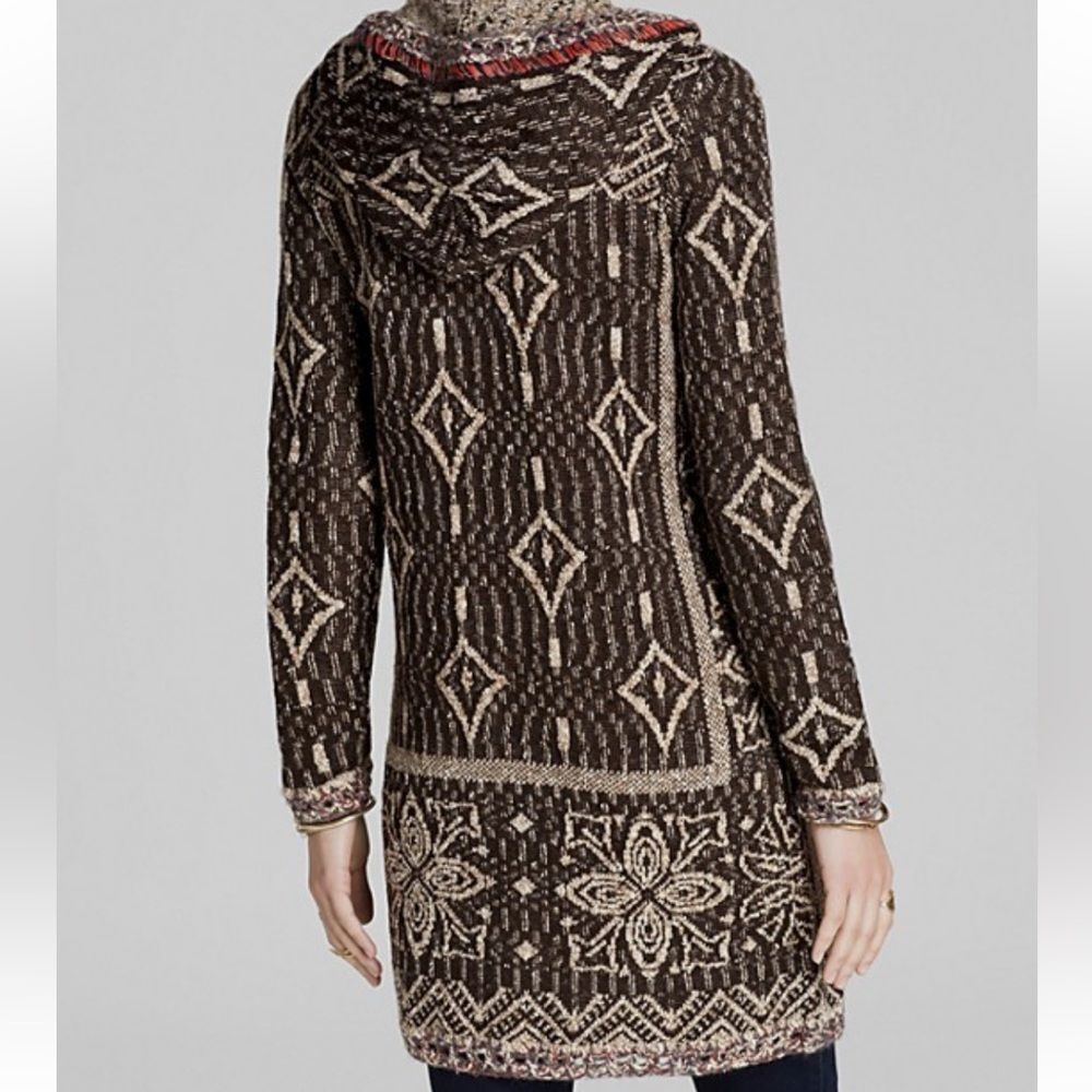 Free People Kai Tassel Hooded Bohemian Cardigan M - Picture 2 of 6